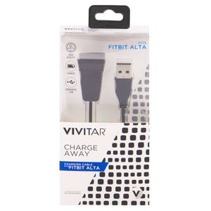 New! Vivitar Charge Away FitBit Alta Charger - New In Box - USB Cable